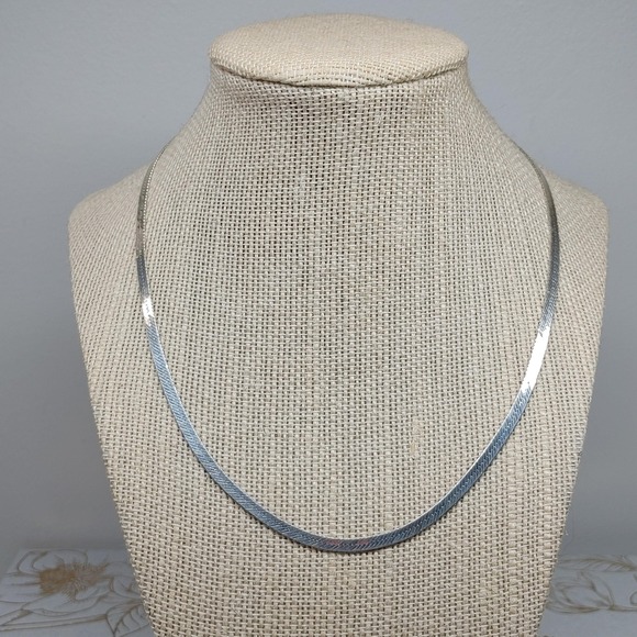 Vintage Sterling Silver Necklace Bracelet Set, Reversible, Someone Special - Picture 7 of 10